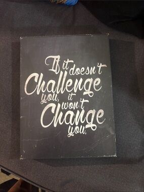 Inspirational Wall Art Plaque in Black and White
